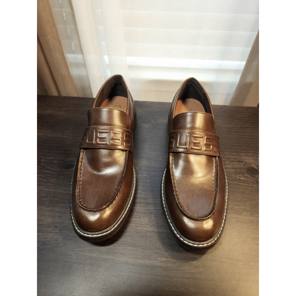 Guess MEN Tranton Moc Toe Slip On Penny Loafers Moccasins Shoes 8 M Brown - Picture 4 of 11